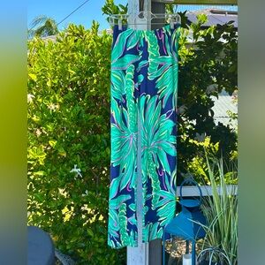 Lilly Pulitzer Georgia May Palazzo Pant Bright Navy Tiger Palm Small